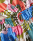 Фото #6 товара Women's Printed Elbow-Sleeve Mini Dress, Created for Macy's