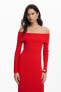 ფოტო #3 პროდუქტის Women's Bardot neckline dress