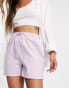 Esmee Exclusive linen beach short co-ord in lilac