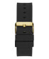 ფოტო #5 პროდუქტის Men's Multi-Function Black Silicone Watch, 42mm
