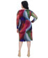 ფოტო #2 პროდუქტის Plus Size Boat-Neck Long-Sleeve Mesh Dress