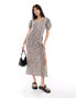 Miss Selfridge maxi tea dress in leopard print