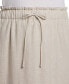 Plus Size Linen Blend Drawcord Skirt Бежевый, 2X - фото #3