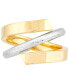 ფოტო #3 პროდუქტის Crisscross Open Style Statement Ring in 10k Two-Tone Gold