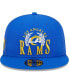 Фото #3 товара Men's Royal Los Angeles Rams Collegiate Trucker 9FIFTY Snapback Hat