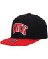 Фото #1 товара Бейсболка Mitchell&Ness больших мальчиков черно-красная UNLV Rebels Logo Bill Snapback Hat.