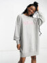 Фото #3 товара Barbour x ASOS varsity oversized sweatshirt dress in grey