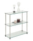 Designs2Go Classic Glass 3 Shelf Bookcase