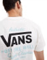 Vans holder street classic back print t-shirt in off white