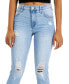 Фото #11 товара Juniors' Curvy Distressed Skinny Ankle Jeans