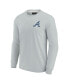 Фото #2 товара Men's and Women's Gray Atlanta Braves Super Soft Long Sleeve T-shirt
