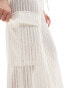 Y.A.S crochet wide leg cargo pants in cream