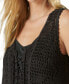 Фото #4 товара Women's Crochet Baja Lace-Up Tunic Dress