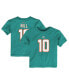 Toddler Boys and Girls Tyreek Hill Aqua Miami Dolphins Player Name and Number T-shirt