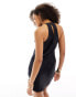 Фото #2 товара ASOS DESIGN satin racer bias mini dress in black