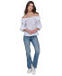 ფოტო #4 პროდუქტის Women's Cotton Poplin Off-The-Shoulder Top