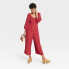 Фото #2 товара Women's Puff 3/4 Sleeve Jumpsuit - Knox Rose