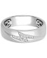 Фото #4 товара Men's Diamond Lightning Bolt Band (1/10 ct. t.w.) in 10k White Gold