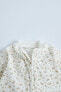 0-24 months/ velour sleepsuit with flowers