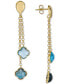 ფოტო #5 პროდუქტის Amethyst Clover Drop Earrings (5-1/10 ct. t.w.) in Gold Over Sterling Silver (Also Available in Blue Topaz (4 ct. t.w), Made in Italy)