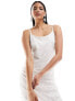 Фото #3 товара Y.A.S Bridal embellished sequin maxi cami dress in white