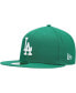 Фото #1 товара Men's Green Los Angeles Dodgers Logo White 59FIFTY Fitted Hat