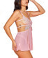 Фото #2 товара Women’s 2 PC Babydoll Lingerie Set with Laced Butterfly Bodice and Mesh Skirt