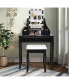 Фото #7 товара Vanity Table 10 Dimmable Bulbs Makeup Dressing Desk Black