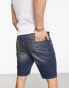 Фото #2 товара ASOS DESIGN slim mid length denim shorts in y2k wash