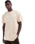 Threadbare oversized t-shirt in stone