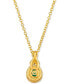 Costa Smeralda Emeralds (1/2 ct. t.w.) & Diamond (1/5 ct. t.w.) Pear Halo 19" Pendant Necklace in 14k Gold