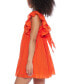 ფოტო #4 პროდუქტის Juniors' Ruffled Floral Print Cotton A-Line Dress