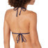 Фото #2 товара Bikini Lab 247681 Womens Triangle Halter Swimsuit Top Midnight/Solid Size Large