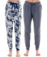 ფოტო #1 პროდუქტის Women's Ultra-Soft Jogger Pajama Bottoms, Set of 2