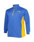 Men's Powder Blue and Gold Los Angeles Chargers Big and Tall Quarter-Zip Jacket