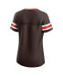 Women's Brown Cleveland Browns Original State Lace-Up T-shirt