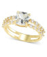 Фото #1 товара Gold-Tone Cubic Zirconia Double Band Ring, Created for Macy's