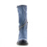 A.S.98 Siggs 259373-102 Womens Blue Leather Zipper Mid Calf Boots