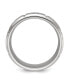 Stainless Steel Brushed and Polished Grooved with CZ Band Ring Серебристый, 12.5 - фото #3