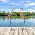 2er Set Gartenstatuen Kranich