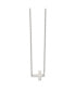 ფოტო #2 პროდუქტის Polished Sideways Cross on a 16 inch Cable Chain Necklace