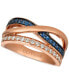 Фото #1 товара Sapphire (1/4 ct. t.w.) & Diamond (1/4 ct. t.w.) Ring in 14k Rose Gold (Also Available in Emerald)