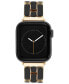Фото #1 товара Women's Gold-Tone and Black Enamel 3-Row Bracelet Compatible with 38/40/41mm Apple Watch