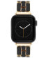 Women's Gold-Tone and Black Enamel 3-Row Bracelet Compatible with 38/40/41mm Apple Watch