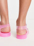 COLLUSION – Transparente Jelly-Schuhe in Rosa mit Gummisohle und Strass