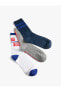 3'lü Soket Çorap Seti Slogan Işlemeli