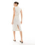 Фото #4 товара Nobody's Child Farringdon denim midi dress in cream pinstripe