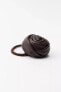 LEATHER FLOWER SCRUNCHIE