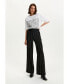 Women's High Waisted Pintuck Stitched Pants Черный, XLARGE - фото #3