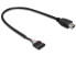 Delock 83170 - 0.3 m - Mini-USB B - USB 2.0 - Male/Female - 480 Mbit/s - Black